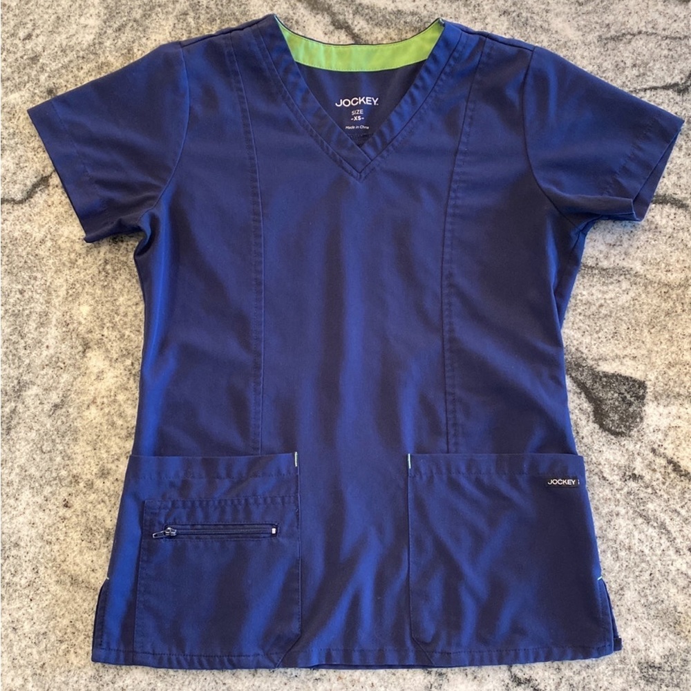 Jockey Navy Scrub Top XS